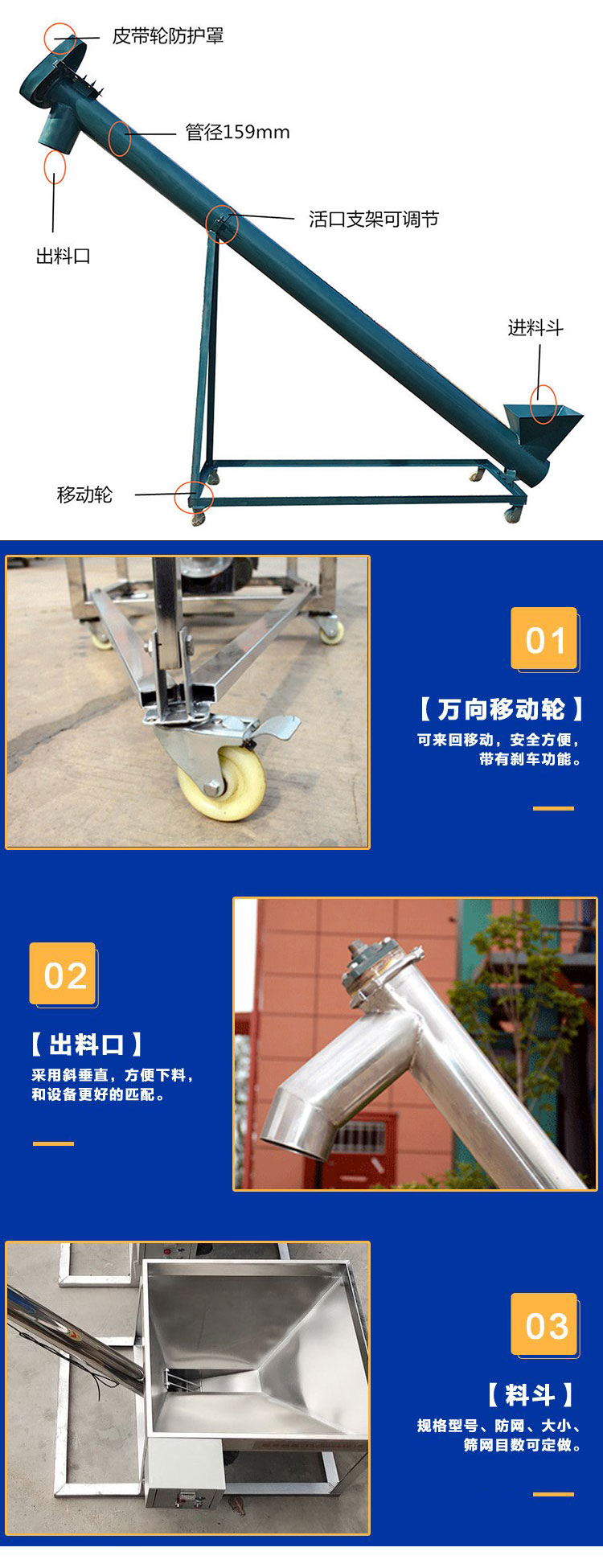移动螺旋输送机结构图